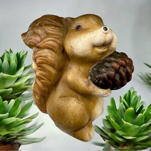 Vintage Melinera Ceramic Squirrel Figurine ~ Made In Germany